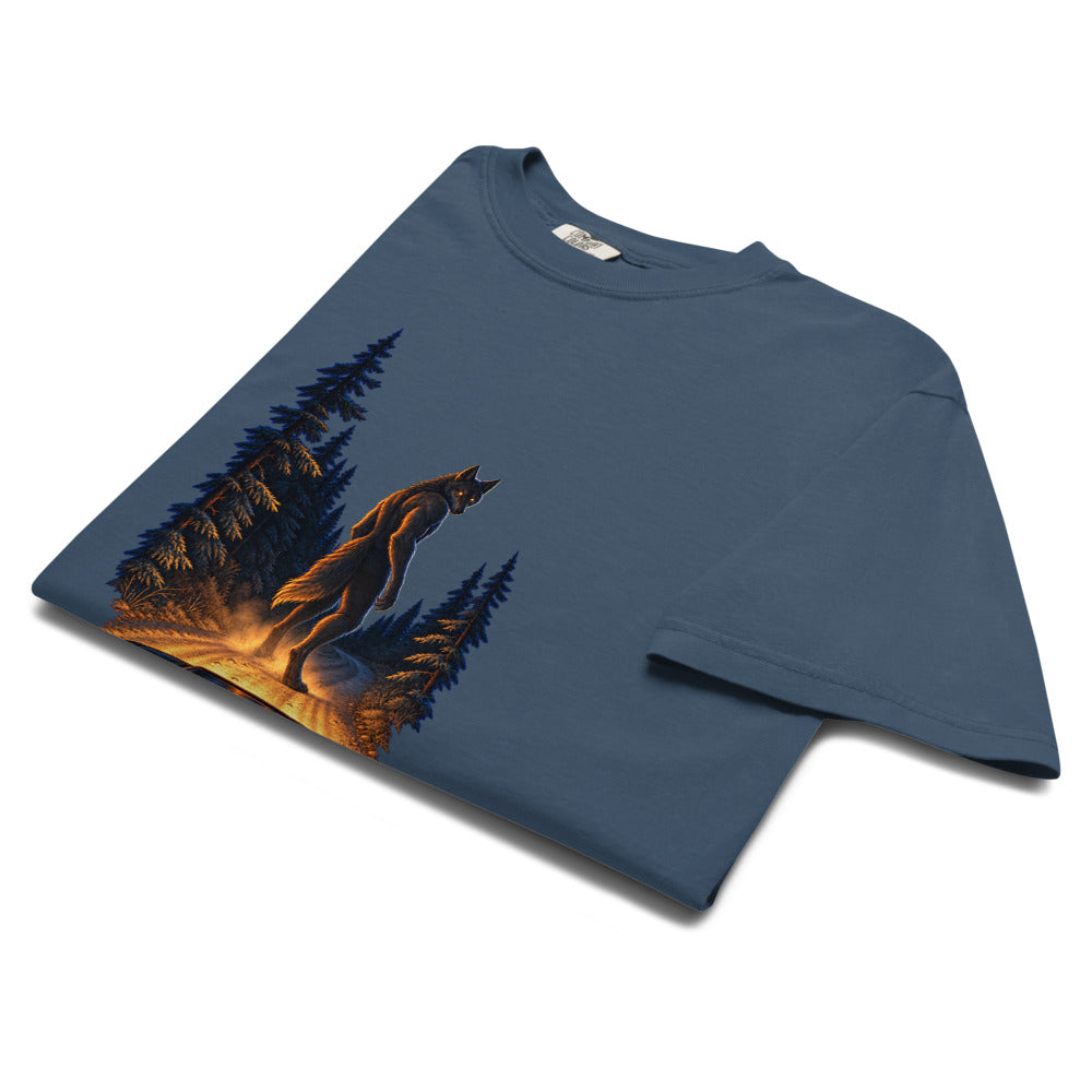 Michigan Dogman: Wexford County 1887 folded, midnight heavyweight tee