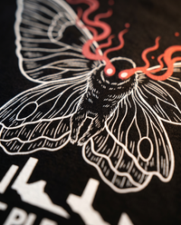 Mothman: Red Eyes Over Point Pleasant print detail