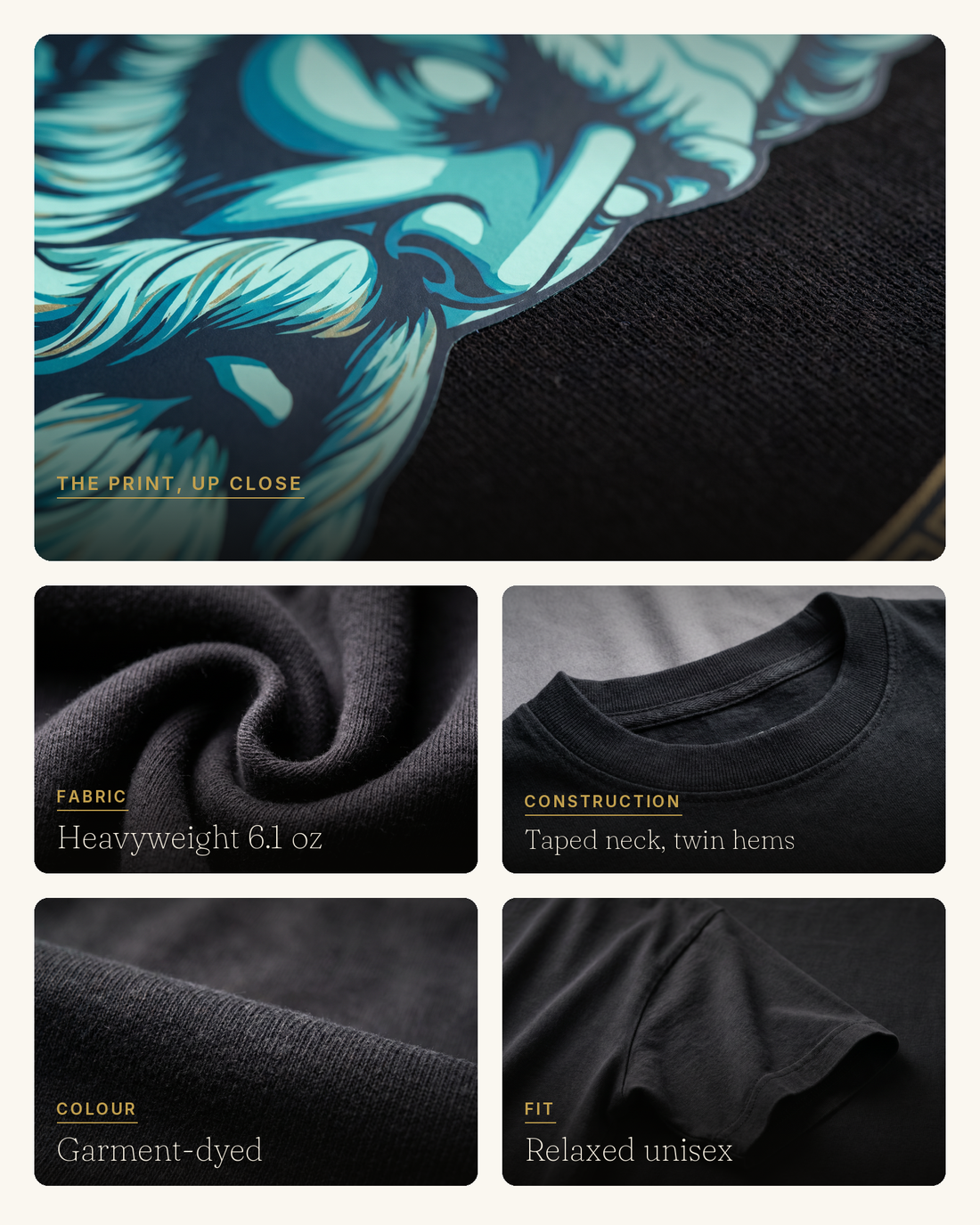 Poseidon: Lord of the Deep, print and garment quality detail