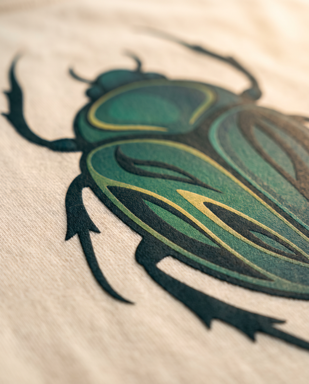 Scarab: The Rising Sun print detail