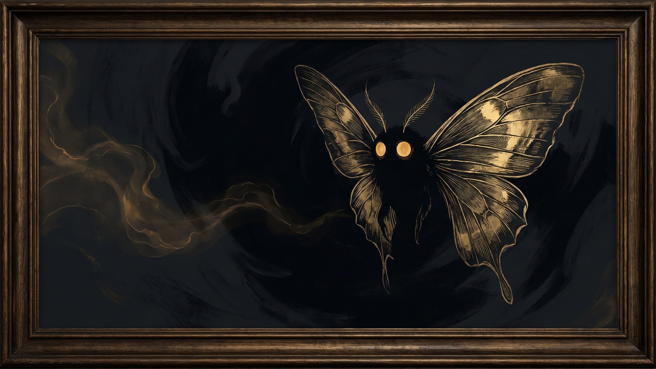 SuperMythic flagship hero — a cryptid figure emerging from ink darkness