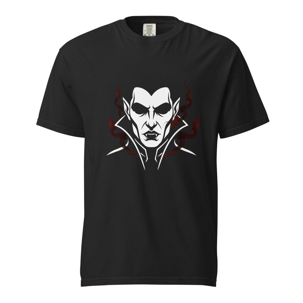 Vampire: The Night Thirst design, on a black heavyweight Comfort Colors tee.