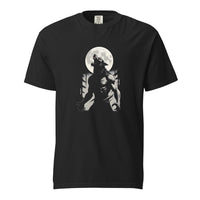 Werewolf: The Moon's Curse design, on a black heavyweight Comfort Colors tee.