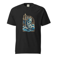 Poseidon: Lord of the Deep design, on a black heavyweight Comfort Colors tee.