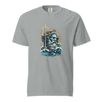 Poseidon: Lord of the Deep design, on a granite heavyweight Comfort Colors tee.