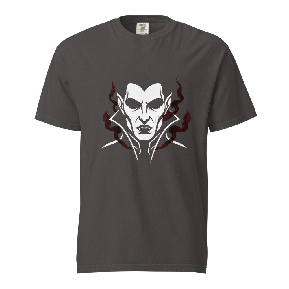 Vampire: The Night Thirst design, on a graphite heavyweight Comfort Colors tee.