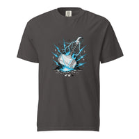 Mjolnir: The Thunder Hammer design, on a graphite heavyweight Comfort Colors tee.