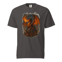 Fafnir: The Hoard-Dragon design, on a graphite heavyweight Comfort Colors tee.