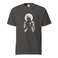 Werewolf: The Moon's Curse design, on a graphite heavyweight Comfort Colors tee.