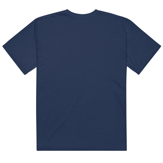 Back of the true navy Anubis heavyweight tee by SuperMythic.