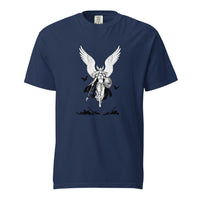 Valkyrie: Chooser of the Slain design, on a true navy heavyweight Comfort Colors tee.
