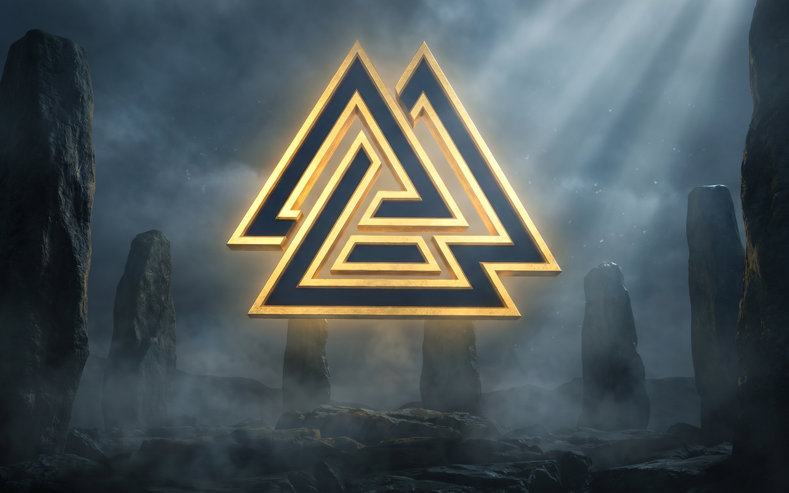 Valknut Knot of the Slain atmospheric legend scene