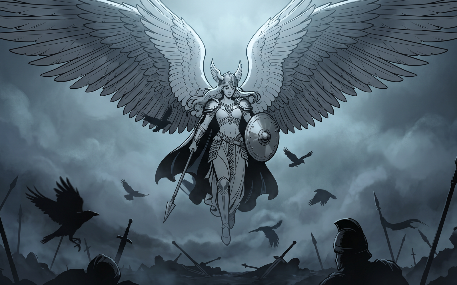 Valkyrie Chooser of the Slain atmospheric legend scene