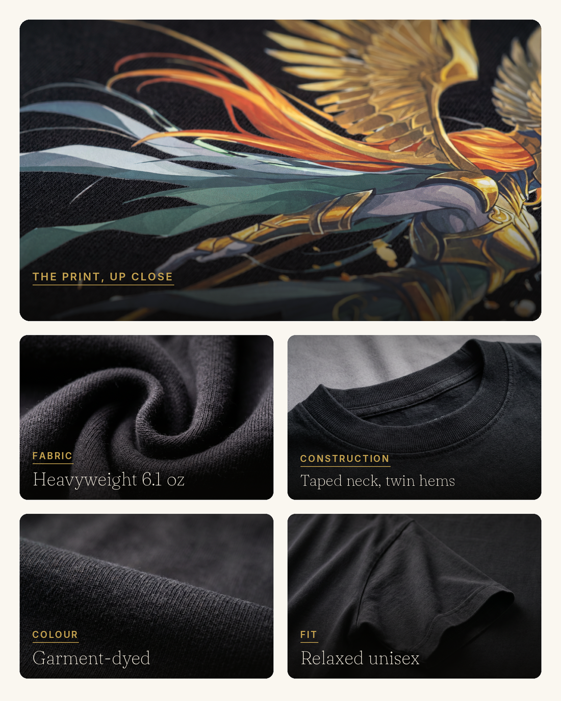 Valkyrie Shield-Maiden print and fabric detail collage