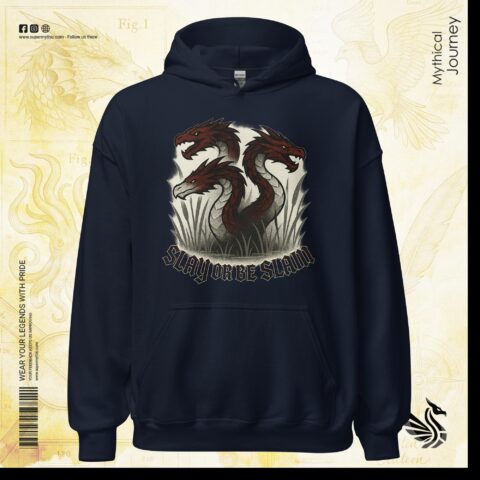 Hydra 'Slay or Be Slain' Mythological Unisex Hoodie - Image 2