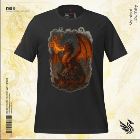 Fiery Ascendant Dragon Premium Edition T-shirt - Image 2