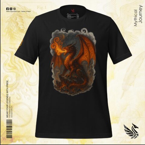 Fiery Ascendant Dragon Premium Edition T-shirt - Image 3