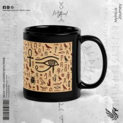 Egyptian Memories Black Glossy Mug
