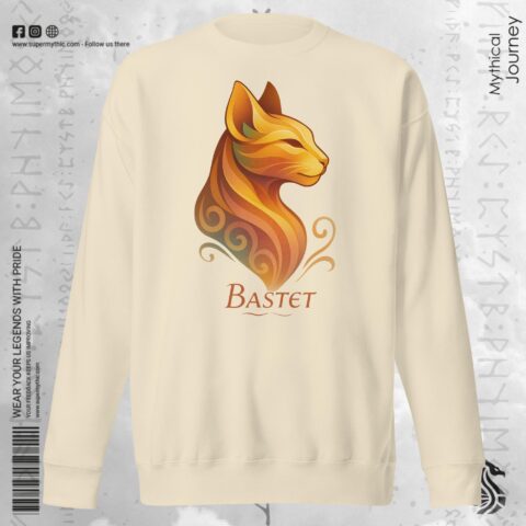 Bastet Cat Goddess Egyptian Mythology Sweatshirt - Image 6