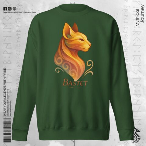 Bastet Cat Goddess Egyptian Mythology Sweatshirt - Image 3