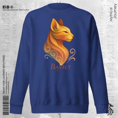 Bastet Cat Goddess Egyptian Mythology Sweatshirt - Image 4