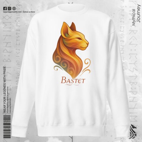 Bastet Cat Goddess Egyptian Mythology Sweatshirt - Image 5