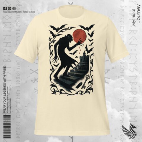 Nosferatu's Ascent Vintage Horror Premium Unisex t-shirt - Image 2
