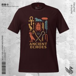 Ancient Echoes Egyptian Hieroglyph T-Shirt - Vintage Egypt Mythology Graphic Tee