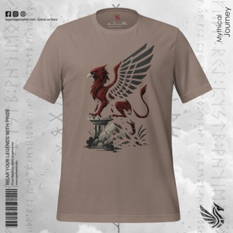 Majestic Griffin Guardian Premium T-Shirt | Mythical Creature Apparel