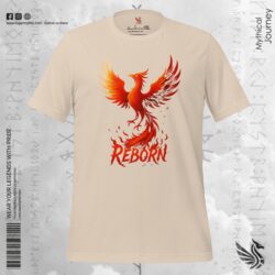 Fiery Phoenix Reborn Premium T-Shirt | Mythical Bird Apparel