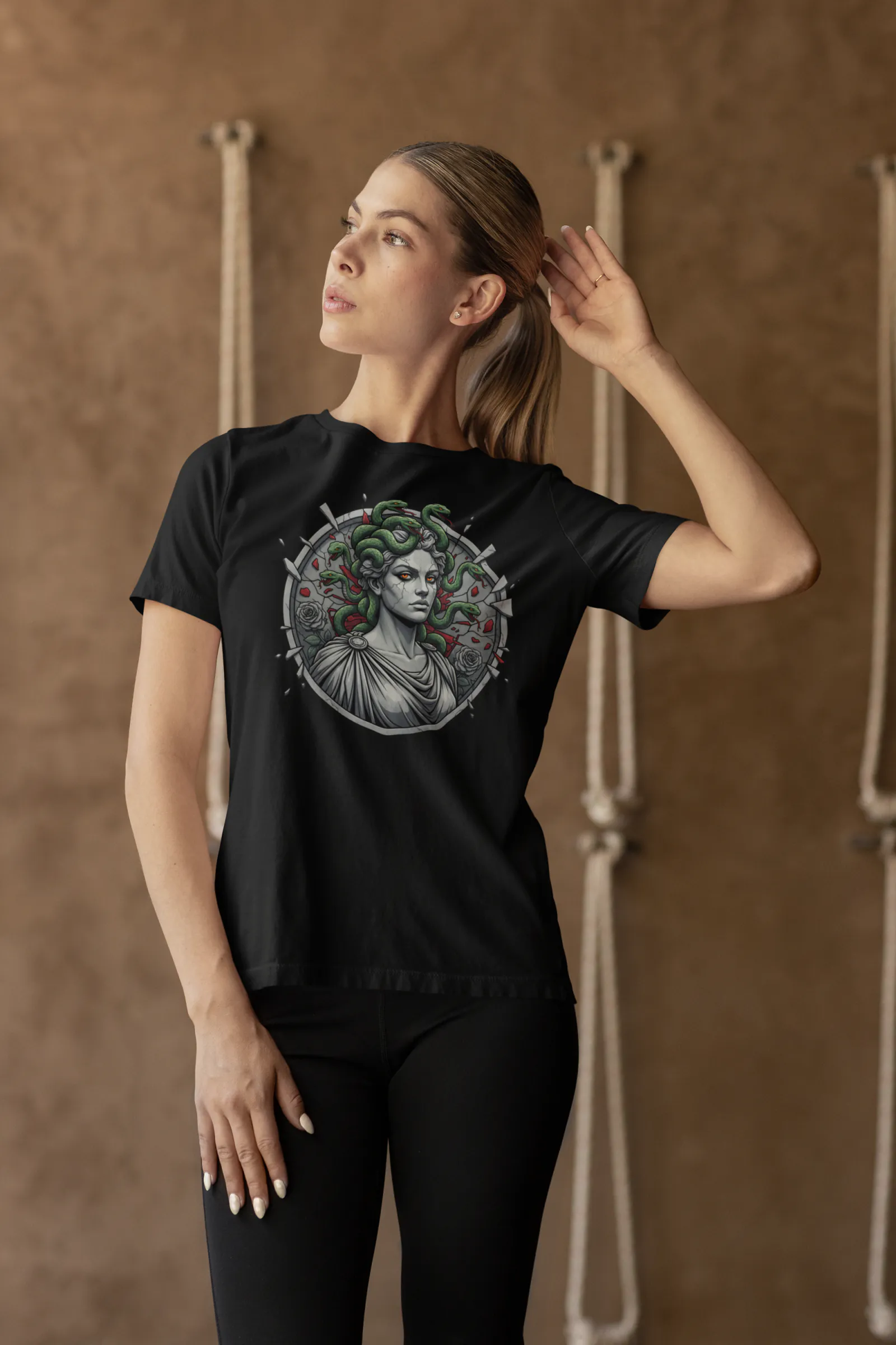 Medusa Gorgon Unchained | Greek Mythology Dark Academia Premium Tee - Image 2
