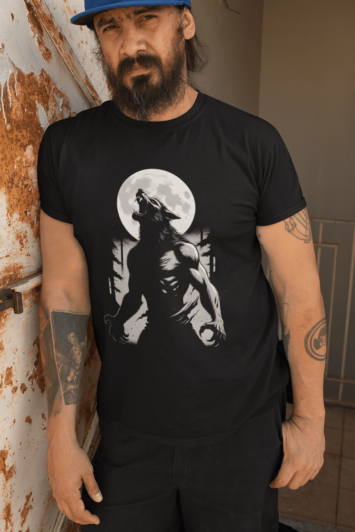 Werewolf Moon | European Folklore Gothic Premium Tee - Image 2