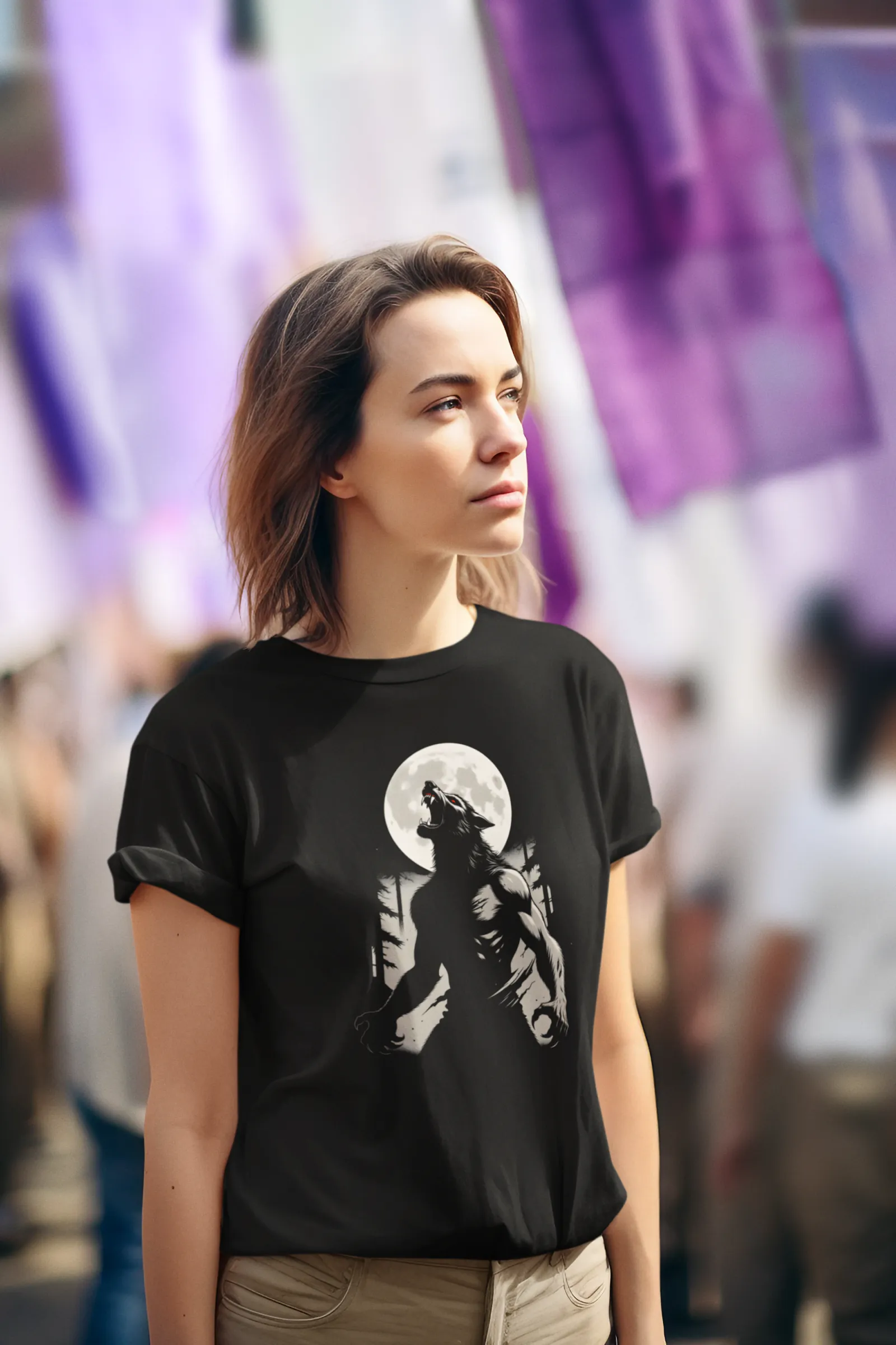 Werewolf Moon | European Folklore Gothic Premium Tee - Image 6