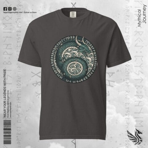 Jörmungandr World Serpent | Norse Mythology Authentic Lore Premium Tee