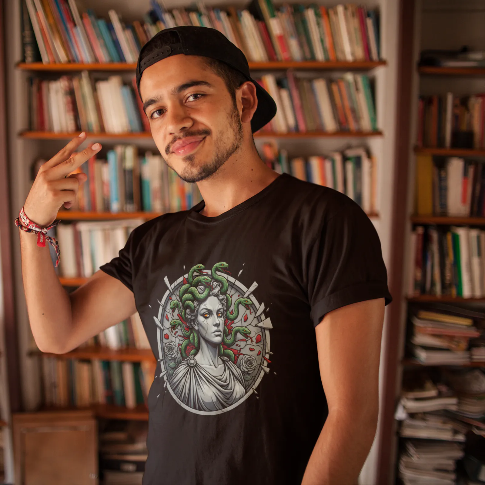 Medusa Gorgon Unchained | Greek Mythology Dark Academia Premium Tee - Image 4