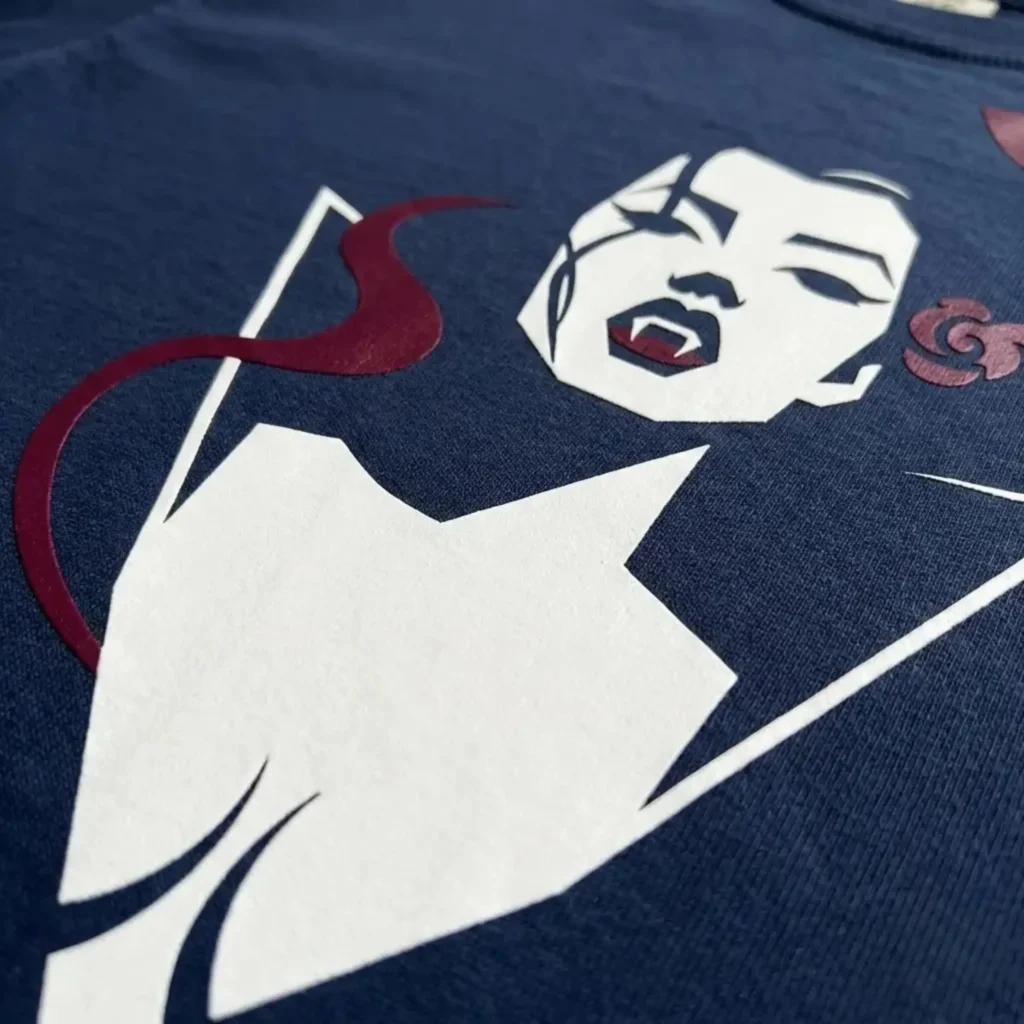 Victorian vampire countess shirt design craft detail, gothic dark folklore